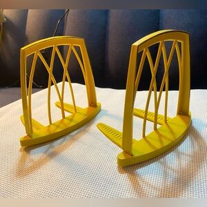 MCM Plastic Yellow Bookends (b)